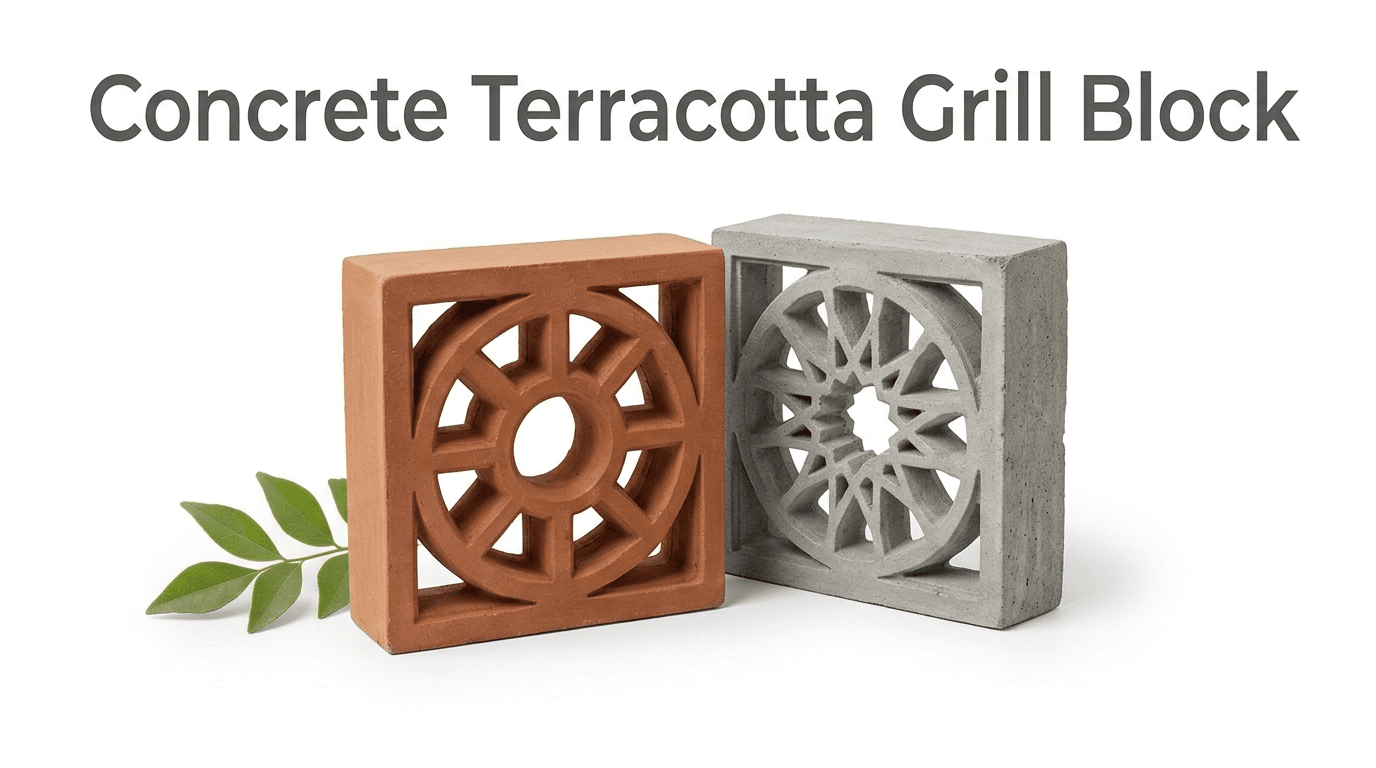 Concrete Terracotta Grill Block